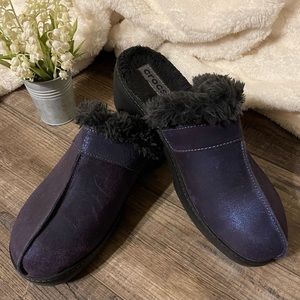 Crocs Cobbler Shimmer Leather Mule Clogs Size 10